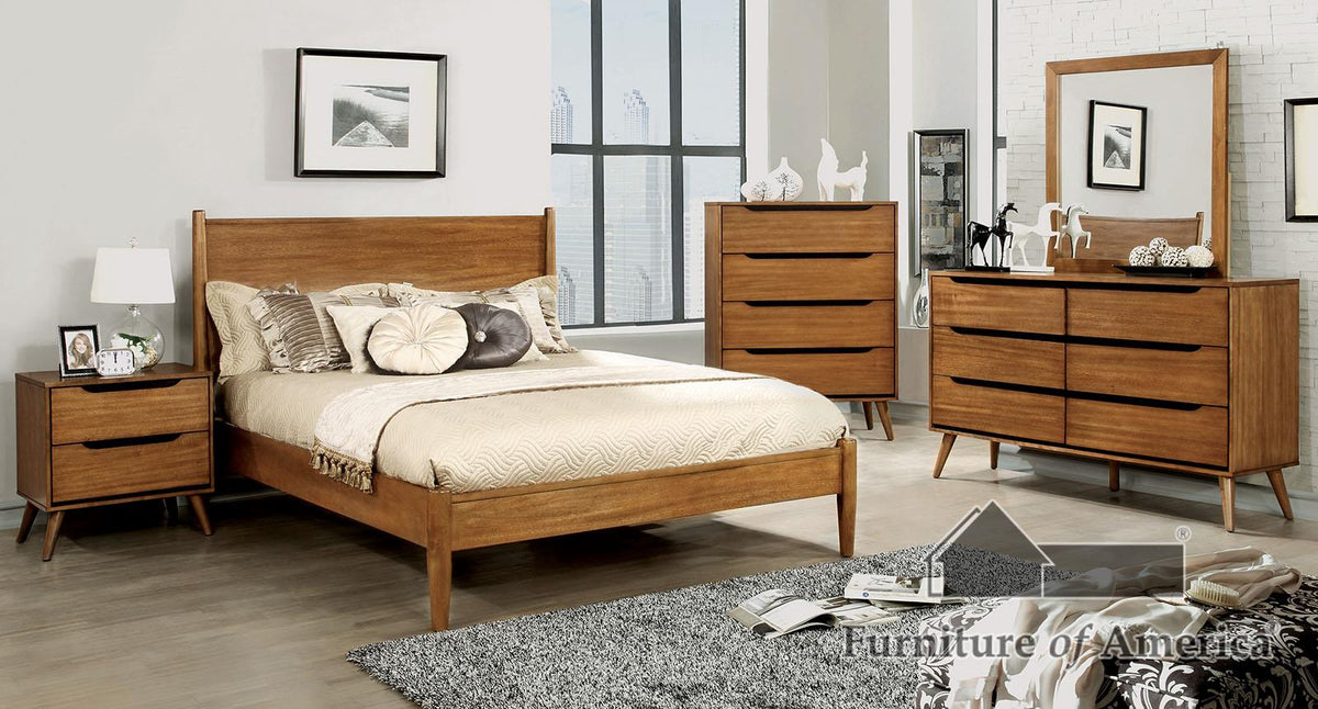 Furniture of America Lennart Full Bed, Oak