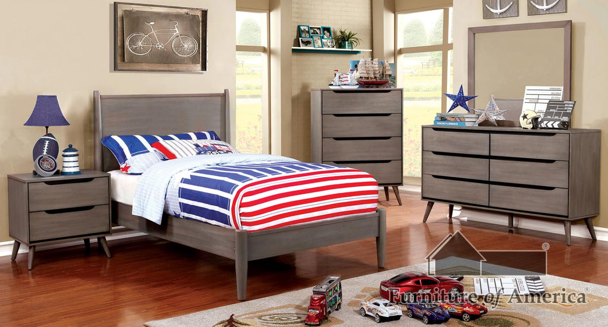 Furniture of America Lennart Full Bed, Gray
