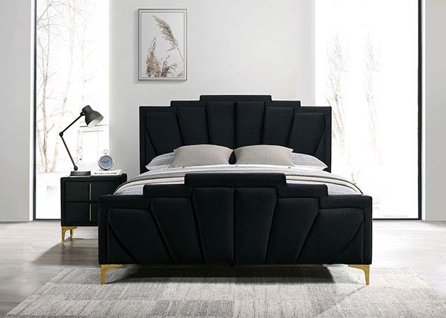 Furniture of America Florizel E.King Bed, Black