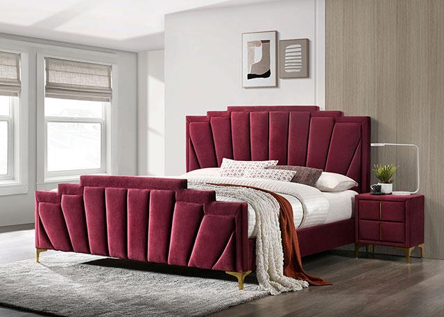 Furniture of America Florizel Cal.King Bed, Red