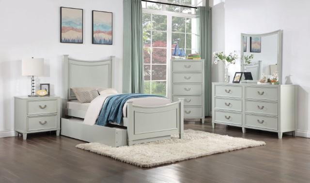 Furniture of America Lycorida Full Bed w/ Trundle, Gray