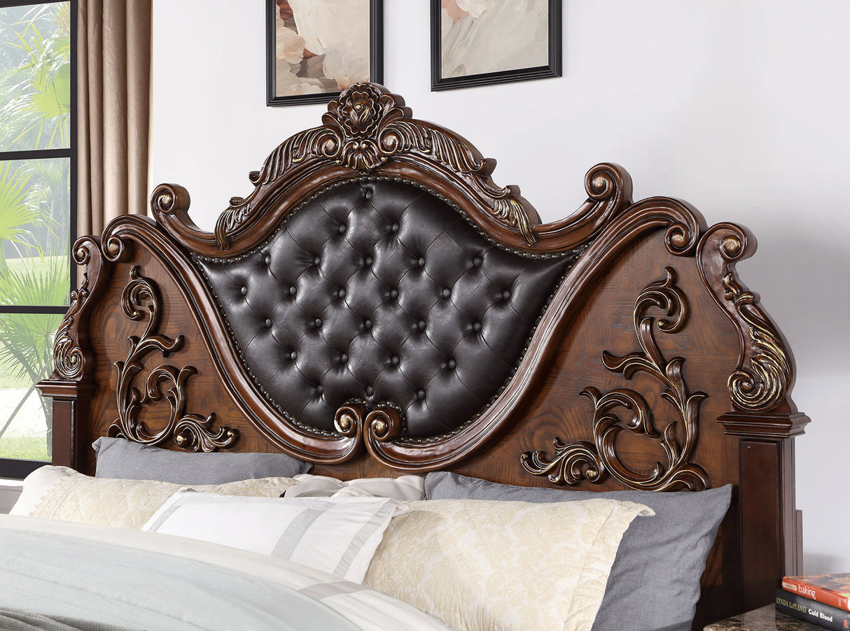 Esparanza E.King Bed, Brown Cherry