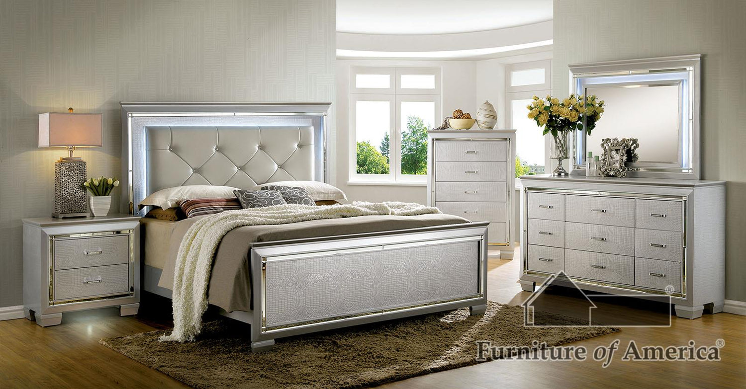 Furniture of America Bellanova E.King, Silver