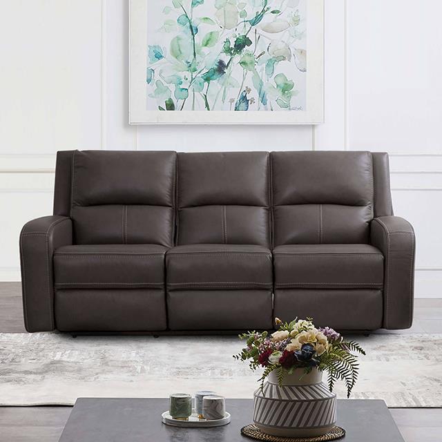 Furniture of America Vasilios Power Sofa, Gray