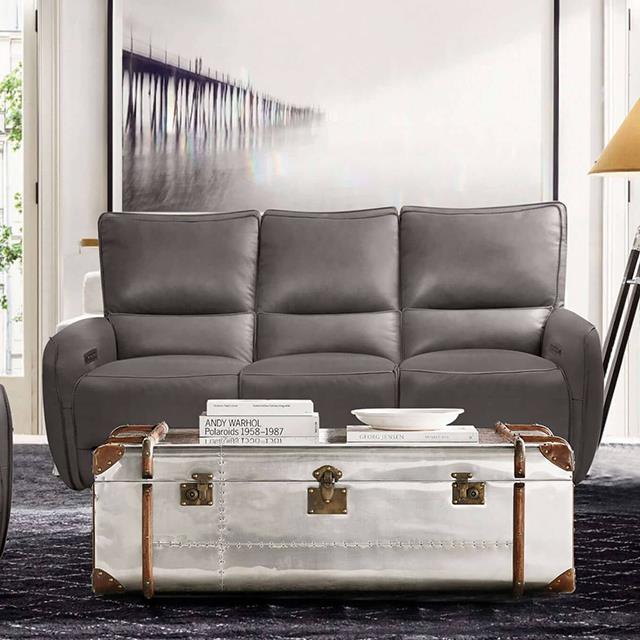 Furniture of America Phineas Power Sofa, Gray
