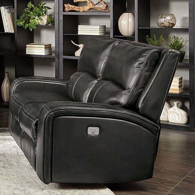 Furniture of America Soterios Power Loveseat, Charcoal