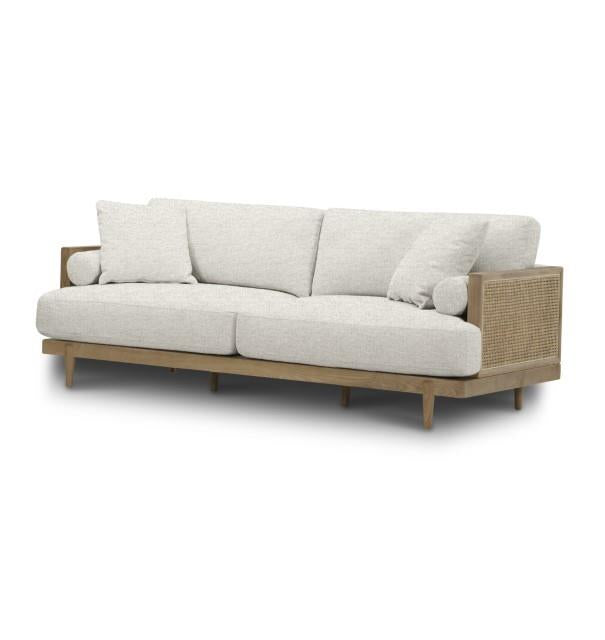 Furniture of America CM9981 Sofa, Beige/Light Oak
