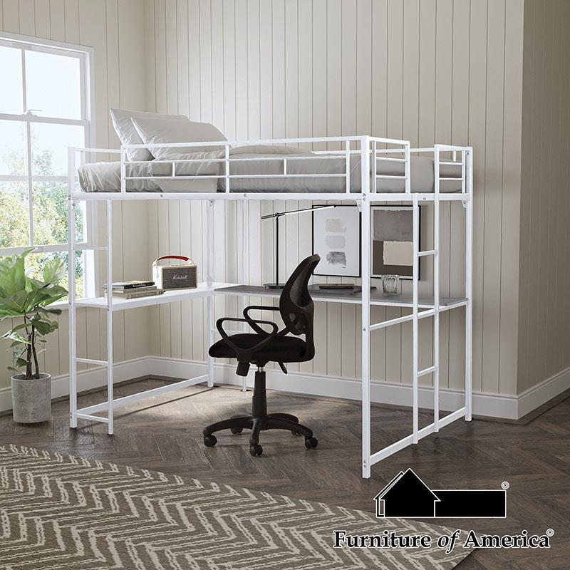 Furniture of America Cybill Full Loft Bed, White
