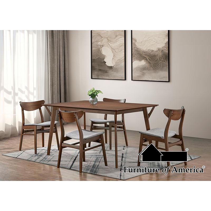 Furniture of America Skien Dining Table, Walnut