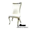 Furniture of America Basilicata Side Chair (2/CTN), Silver/White
