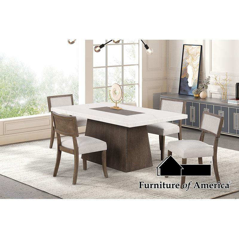 Furniture of America Grasten Dining Table, Dark Walnut