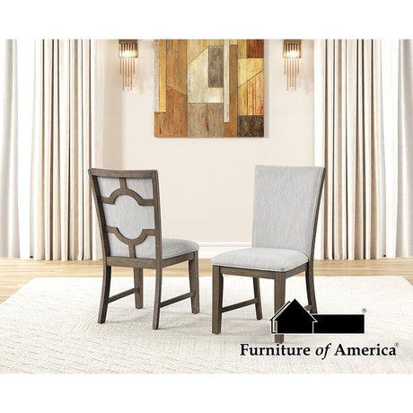 Furniture of America Clements Uph Side Chair (2/CTN), Oak