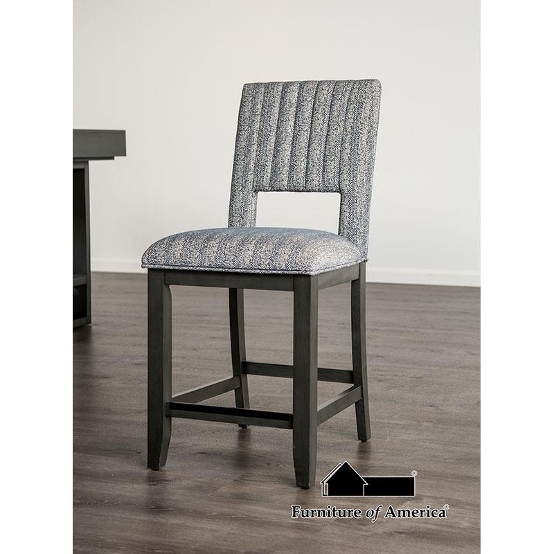 Furniture of America Potton Counter Ht. Chair (2/CTN), Blue