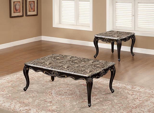 Furniture of America Marston End Table, Dark Walnut