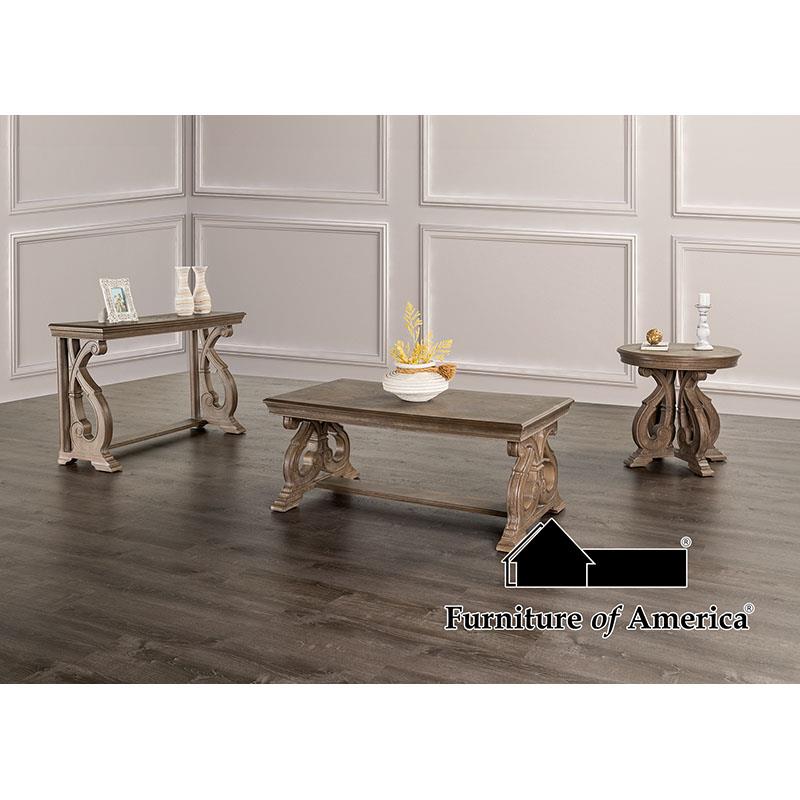 Furniture of America Giordani End Table, Oak