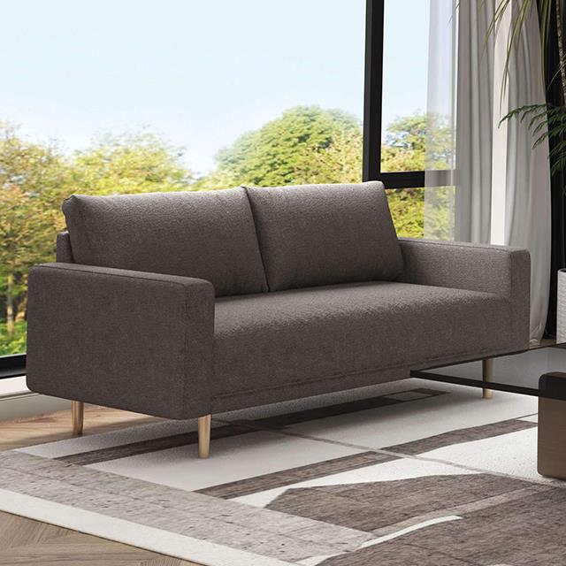 Furniture of America Elverum Loveseat, Charcoal Gray