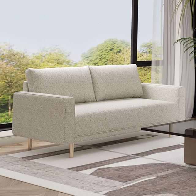 Furniture of America Elverum Loveseat, Off-White