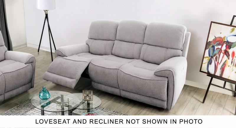 Furniture of America Morcote Power Recliner, Light Gray