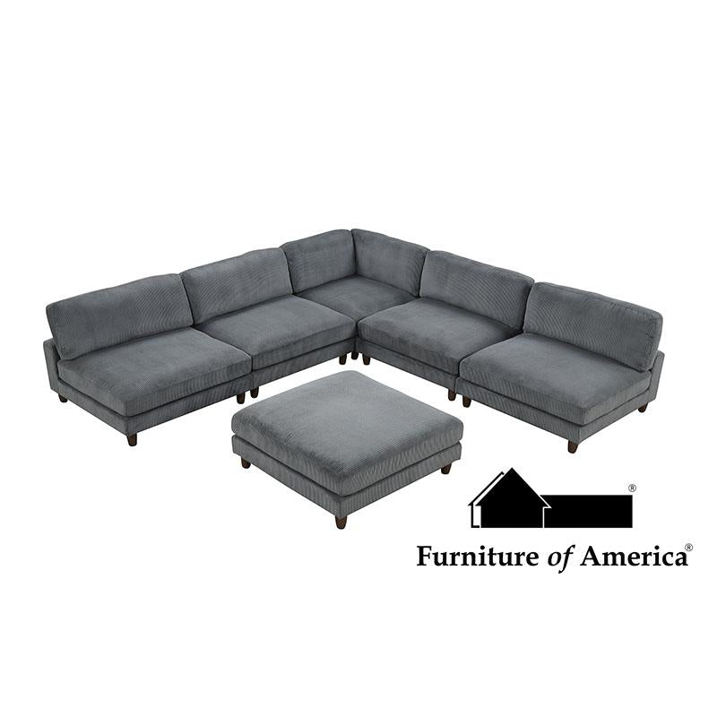 Furniture of America Dagenham Sectional, Gray