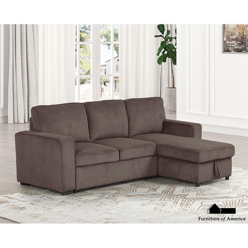 Furniture of America Yves Sectional, Brown