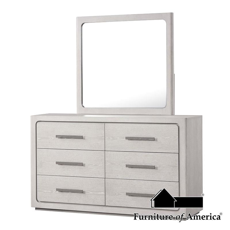 Furniture of America Crowthorne Mirror, White Oak