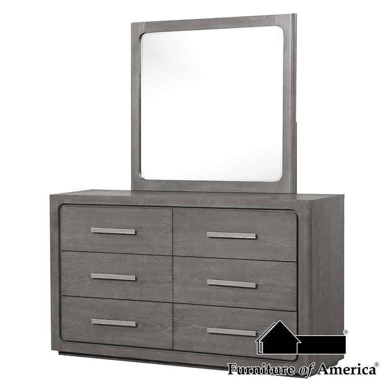 Furniture of America Crowthorne Mirror, Warm Gray