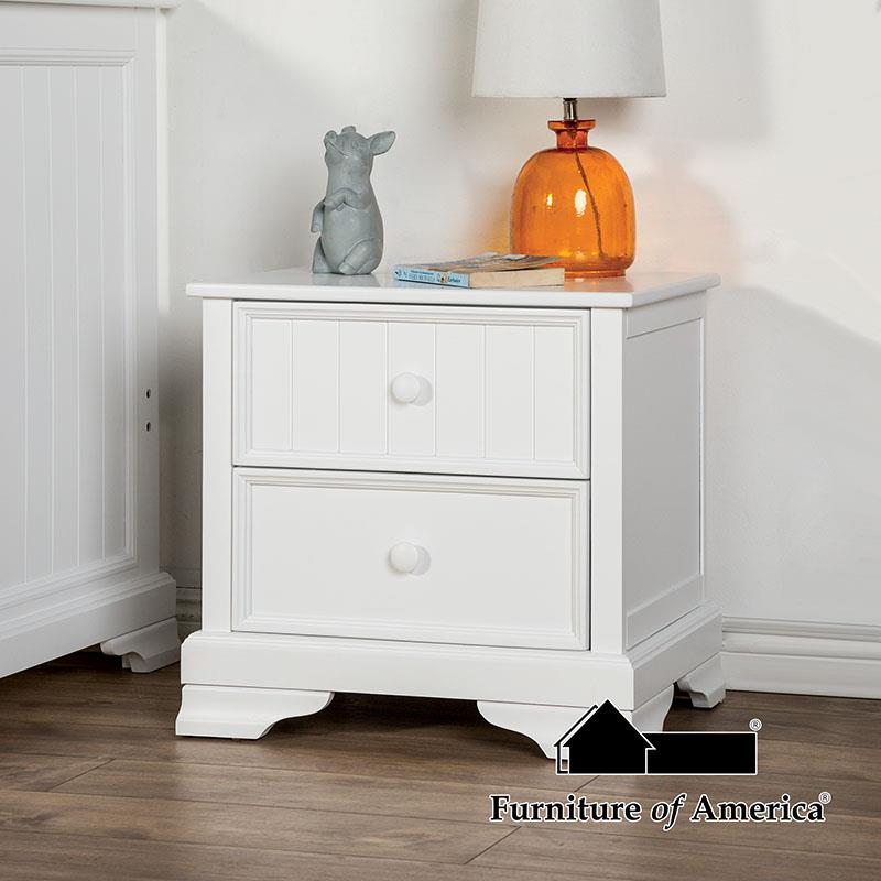 Furniture of America Fanton Nightstand, White