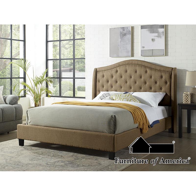 Furniture of America FM7160BR-CK-BED Cal.King Bed, Carly