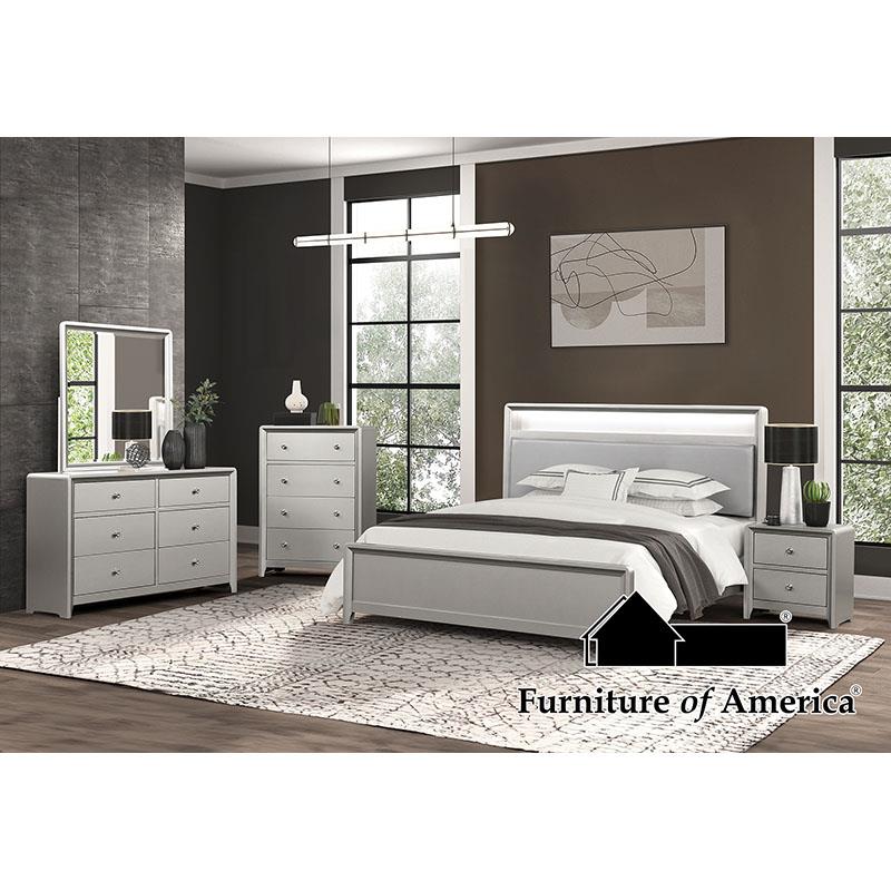 Furniture of America Bryne 5 Pc. Queen Bedroom Set w/ 2NS