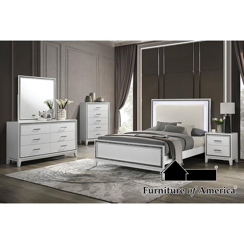 Furniture of America Lucida Mirror, White