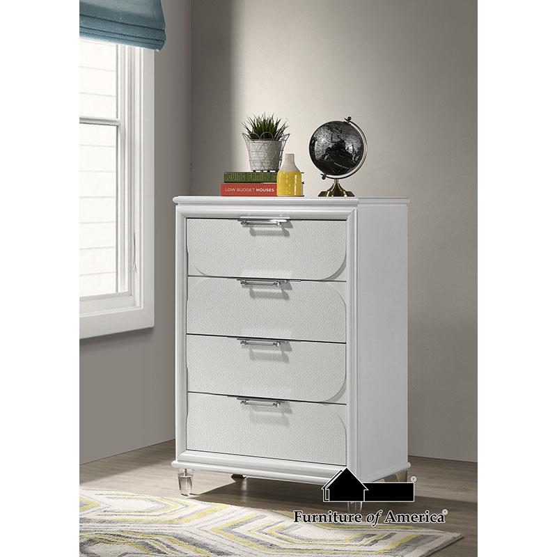 Furniture of America Lareina Chest, Pearl White
