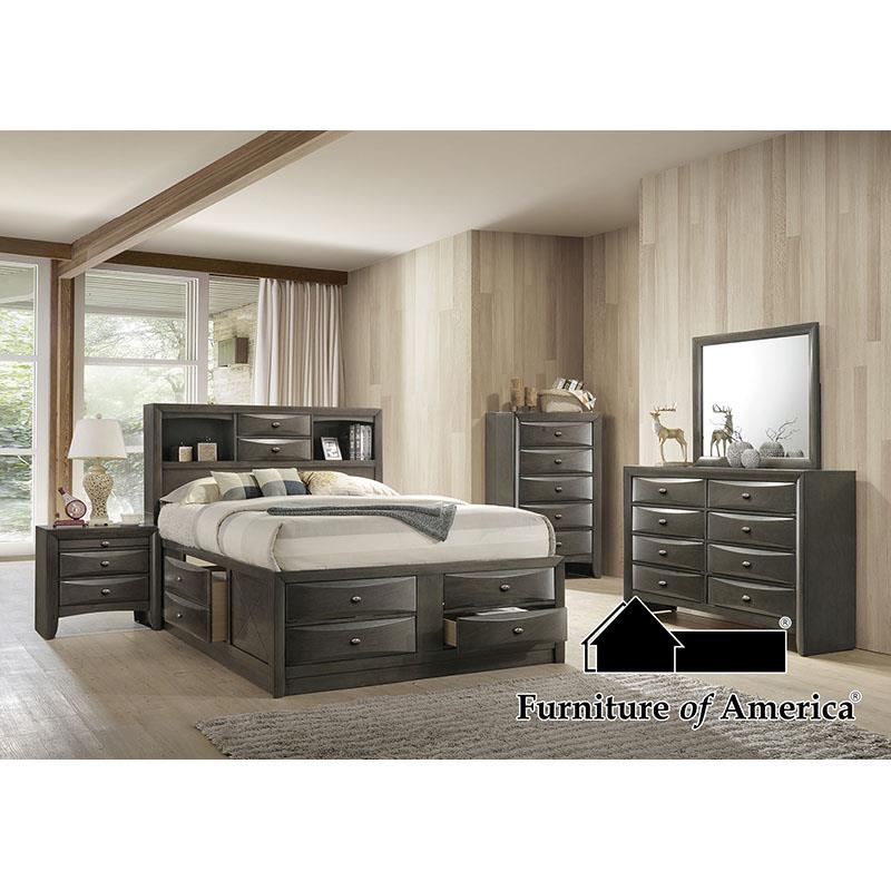 Furniture of America Zosimo Nightstand, Gray