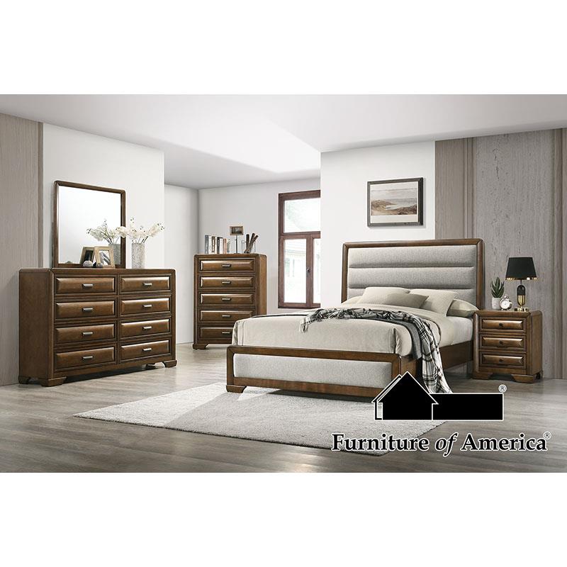 Furniture of America Caerwys Mirror, Brown/Light Gray