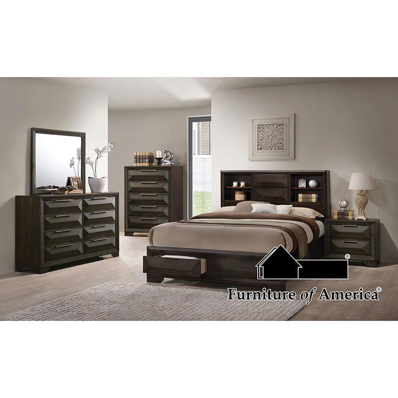 Furniture of America Caistor 5 Pc. Queen Bedroom Set w/ 2NS