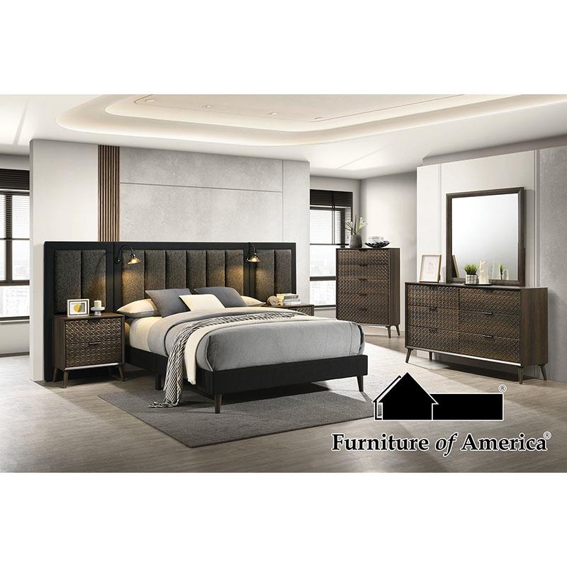 Furniture of America Chalfont 4 Pc. Queen Bedroom Set+WP