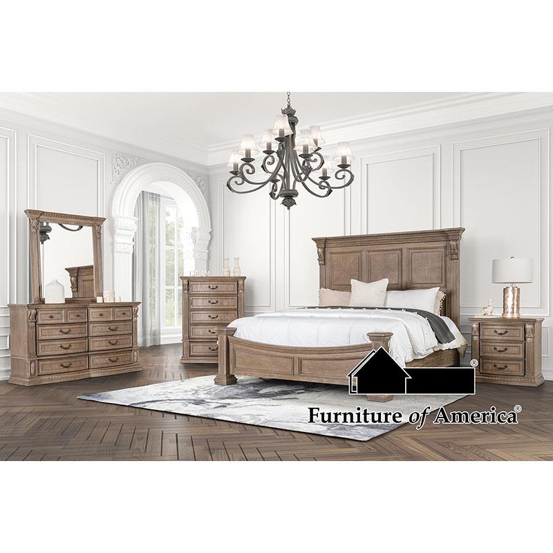 Furniture of America Sevenoaks Mirror, Antique Oak