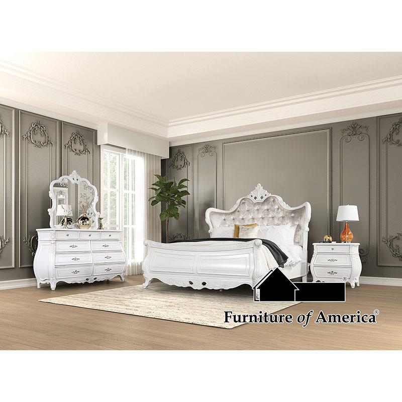 Furniture of America Valentini 5 Pc. Queen Bedroom Set w/ 2NS