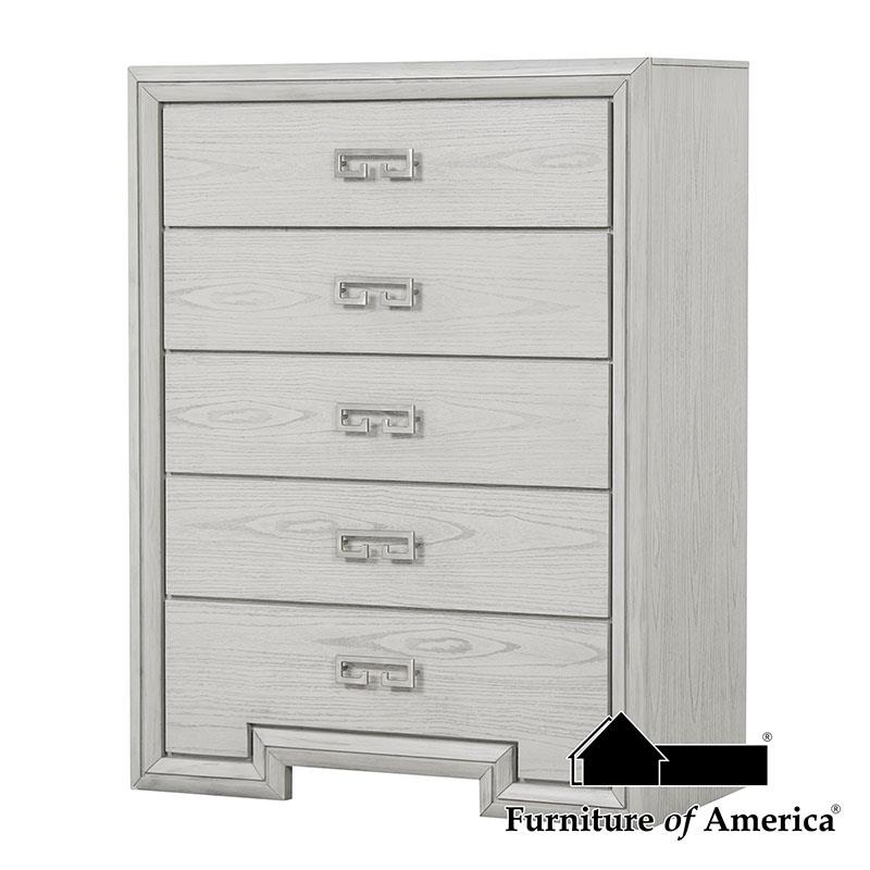 Furniture of America Basilone Chest, Rustic White