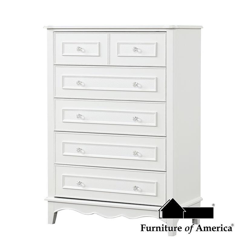 Furniture of America Naucalpan Chest w/ Bottom Drawer Cedar, White