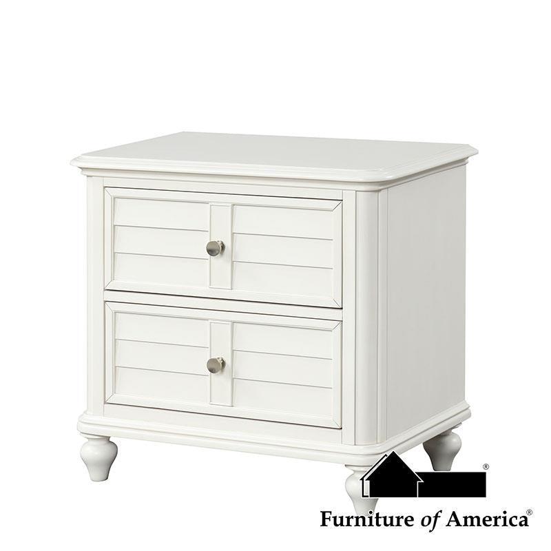 Furniture of America Whitehaven Nightstand, Antique White