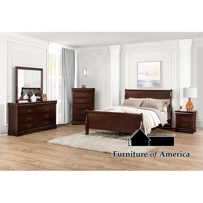 Furniture of America Louis Philippe 5 Pc. Queen Bedroom Set w/ 2NS