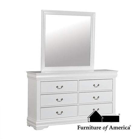 Furniture of America Louis Philippe Mirror, White