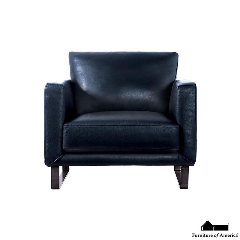 Furniture of America Mezzanotte Chair, Midnight Blue