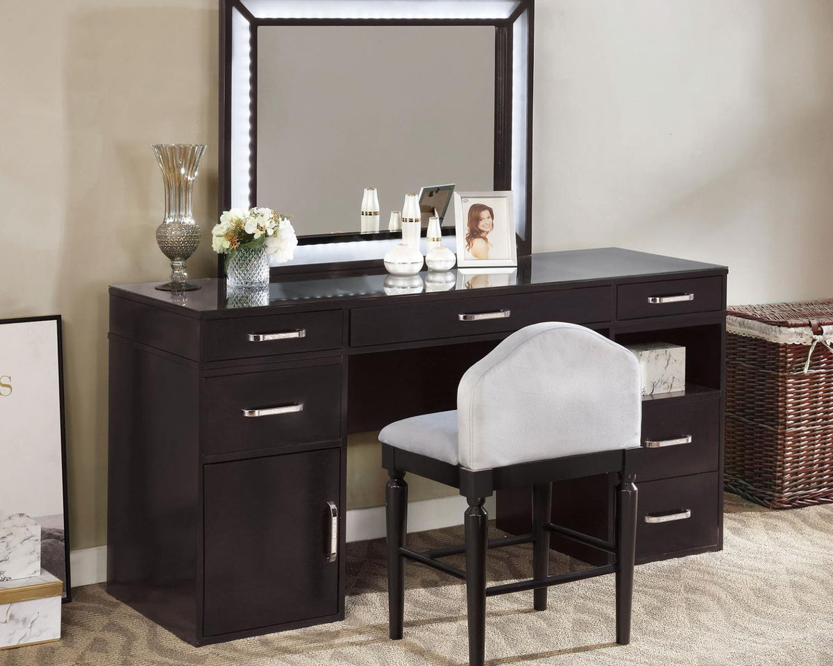 Furniture of America Vickie Vanity Set, Gray