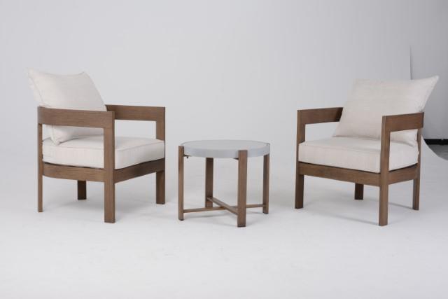 Furniture of America Lotus 3 Pc. Patio Set, Natural/Beige