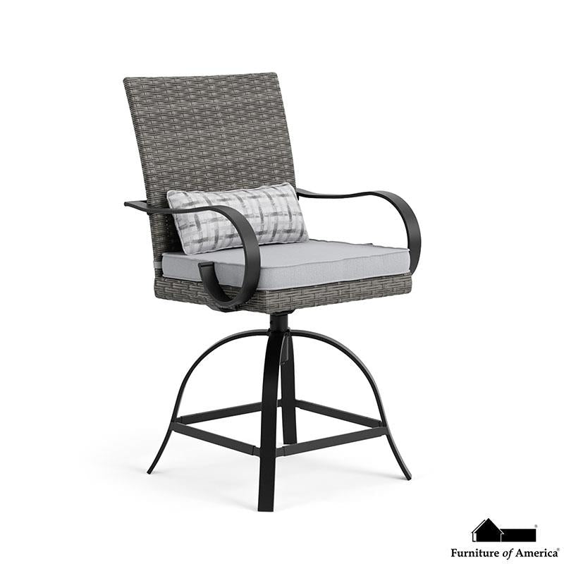 Furniture of America Palma Swivel Counter Ht. Arm Chair (2/CTN)