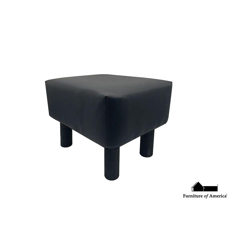 Furniture of America Vale Footstool (2/CTN), Black