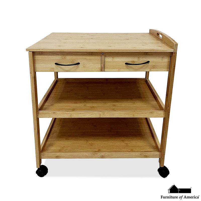 Furniture of America Watter Trolley, Natural