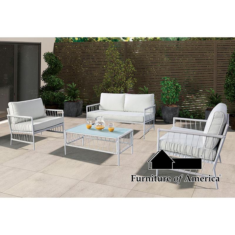 Furniture of America Shomari 4 Pc. Wicker Sofa Set