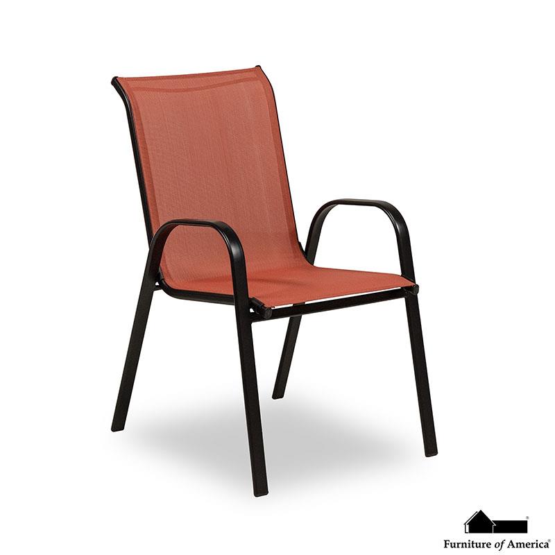 Furniture of America Pierro Stacking Chair (28/Stack), Red